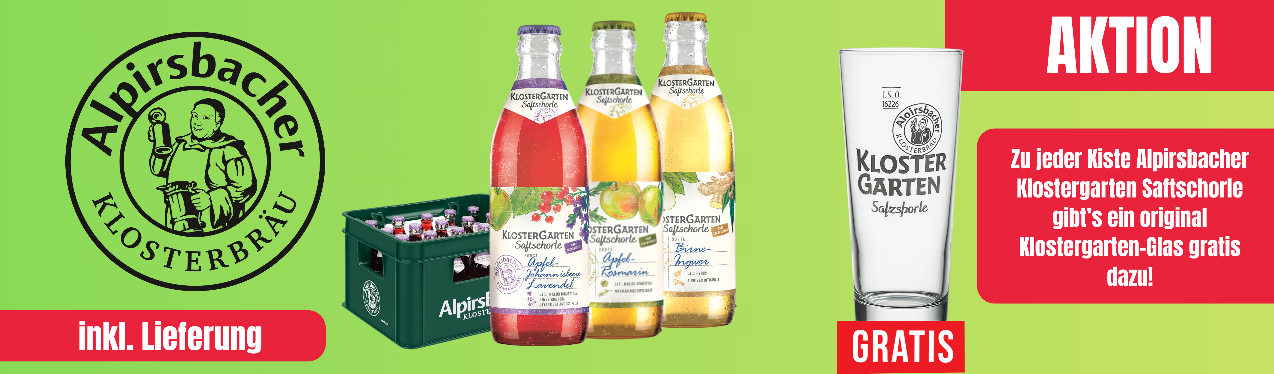 Klostergarten plus Glas gratis