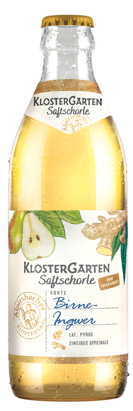 KlosterGarten Saftschorle Birne Ingwer