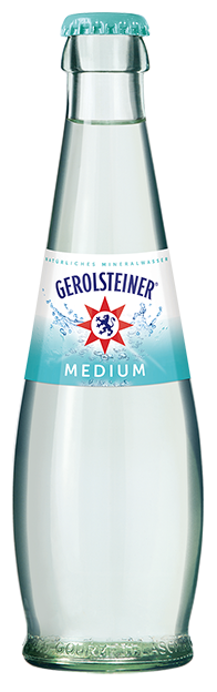3 x Gerolsteiner Gourmet Medium + 6 x Designglas gratis