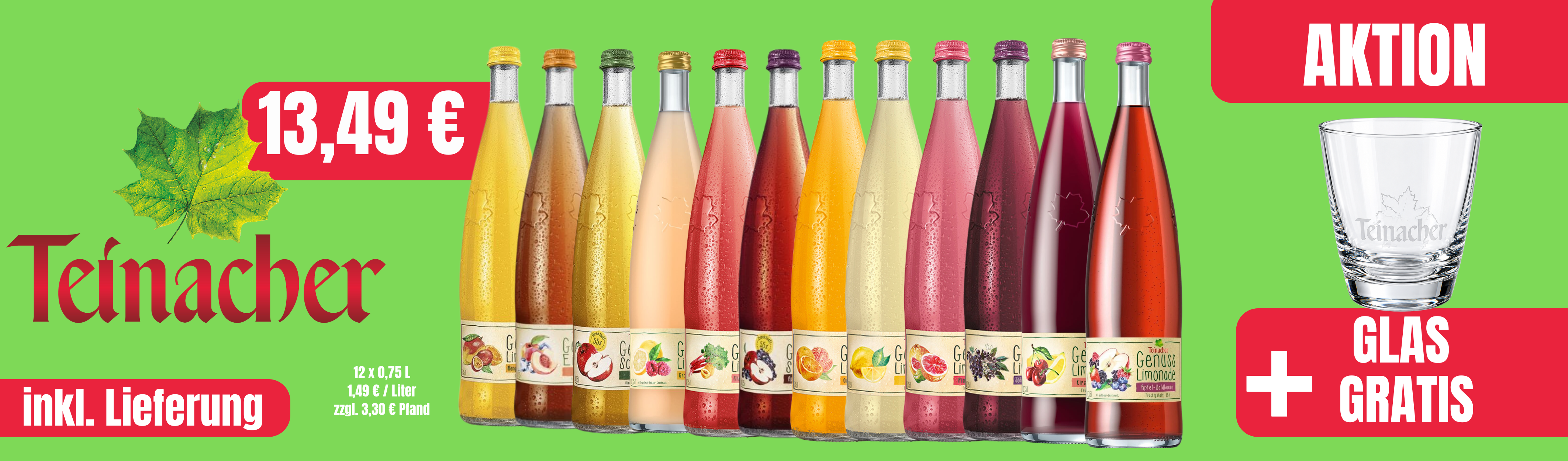 Teinacher Mix Kiste plus Glas