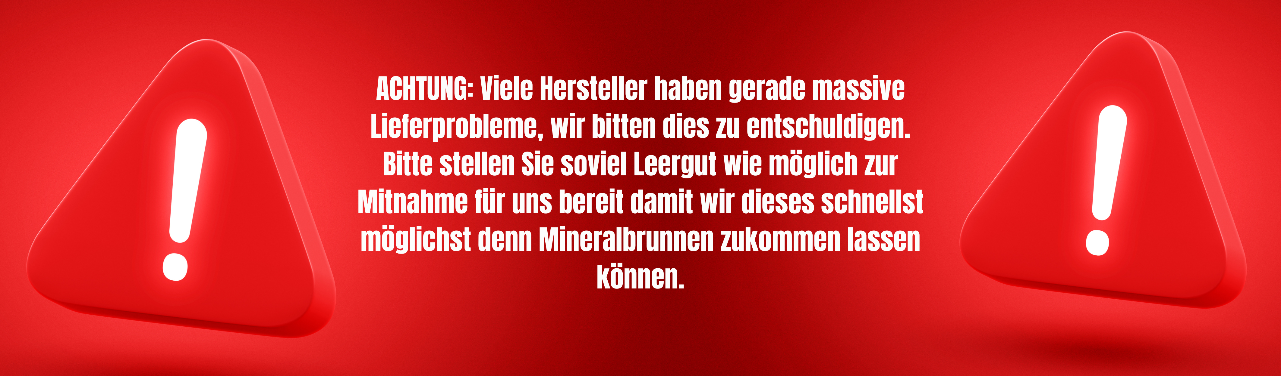 Warnung Bestand