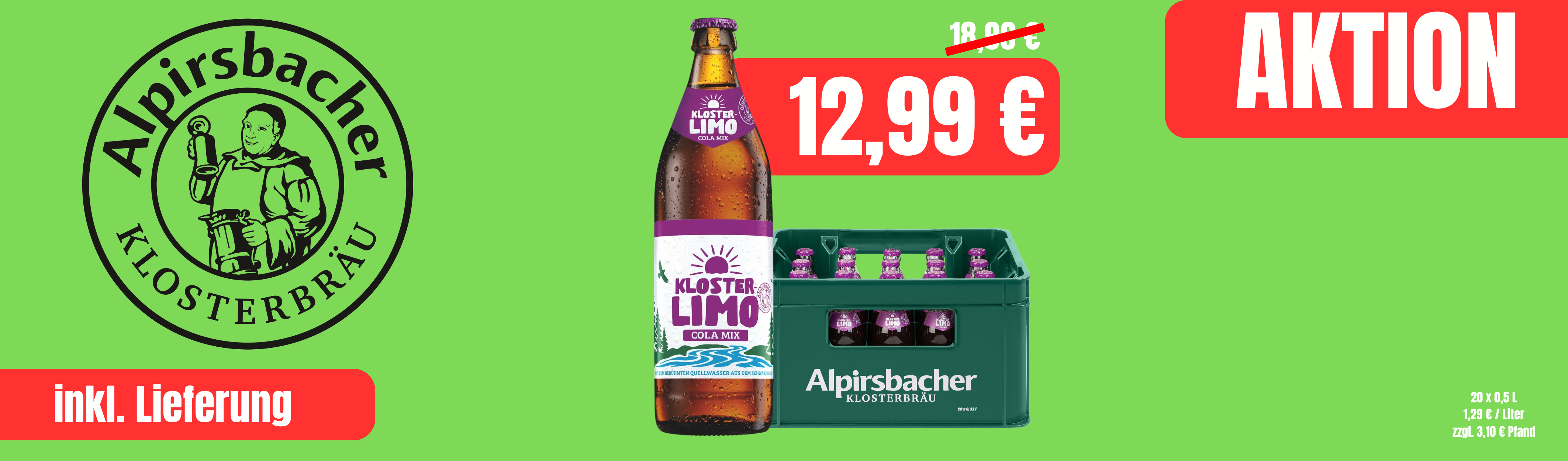 KlosterLimo Cola Mix 0,5 L