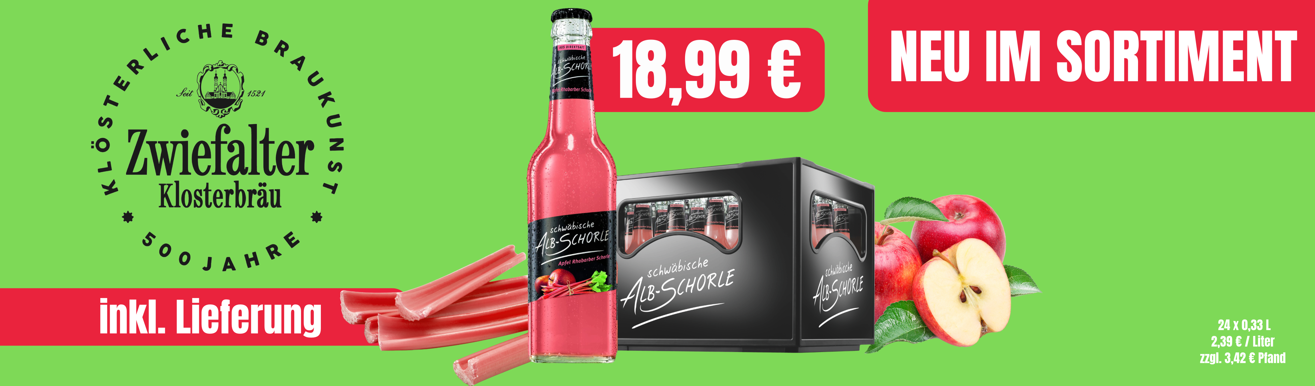 Zwie Rhabraber Schorle