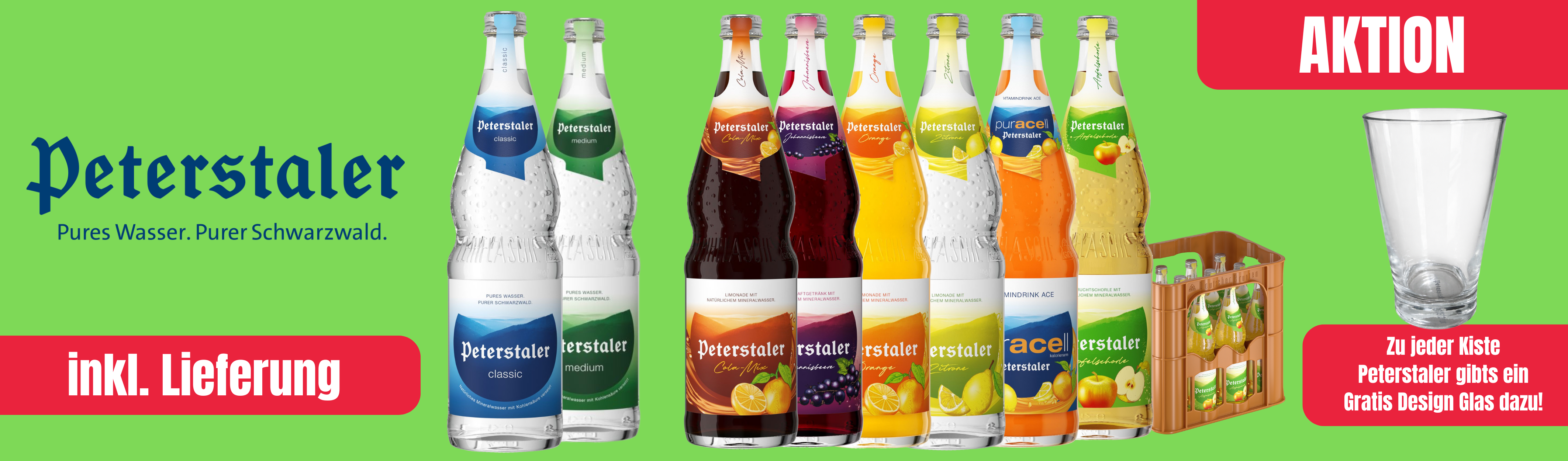 Peterstaler + Designglas gratis