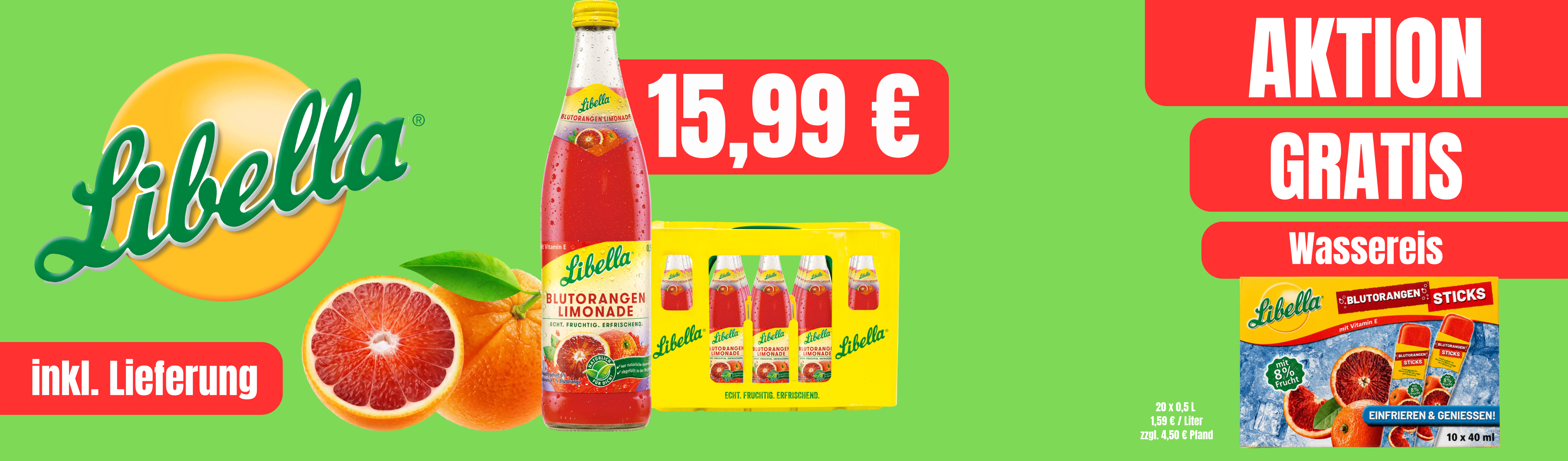 Libella Blutorange plus Wassereis