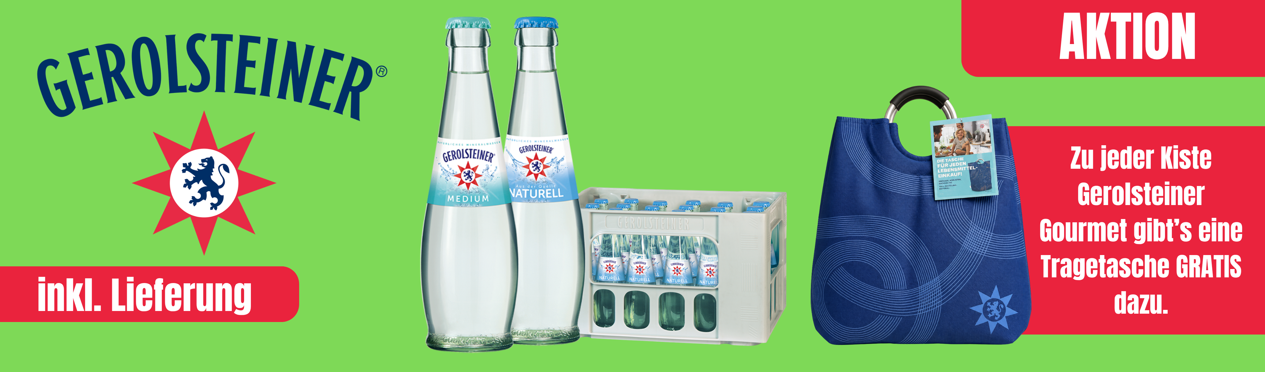 Gerolsteiner Gourmet plus Tragetasche gratis