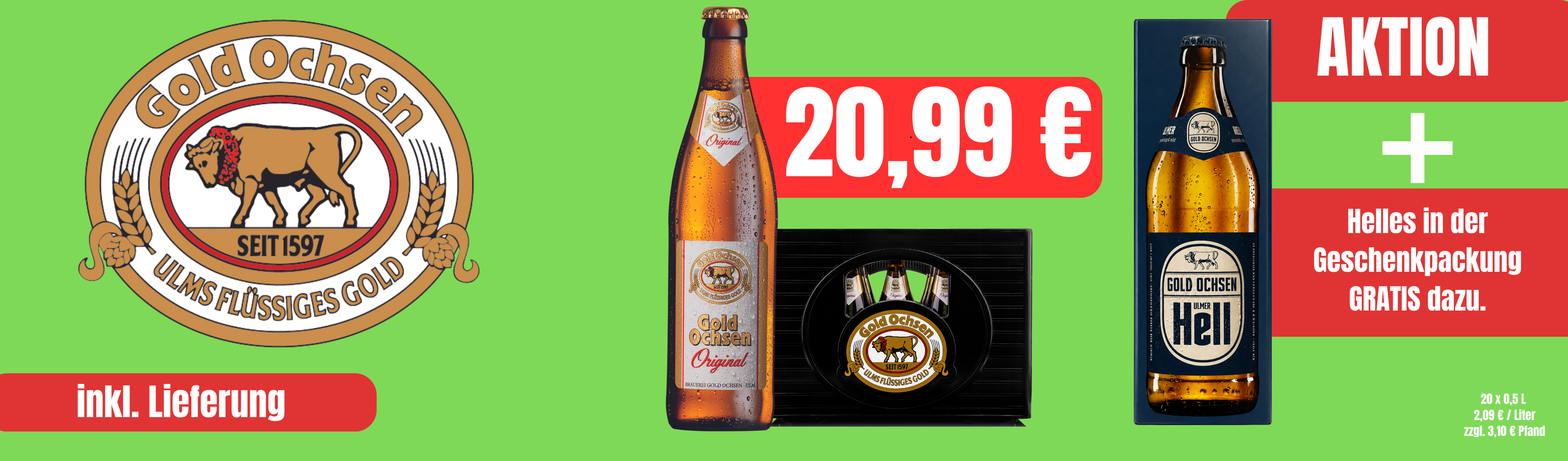 Gold Ochsen plus Geschenkverpackung