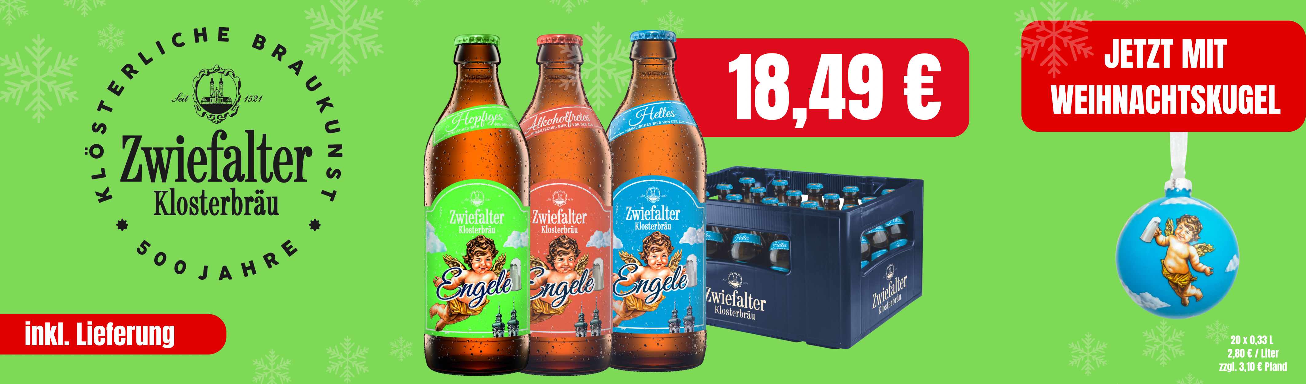 Zwiefalter Engele plus Weihnachtskugel gratis