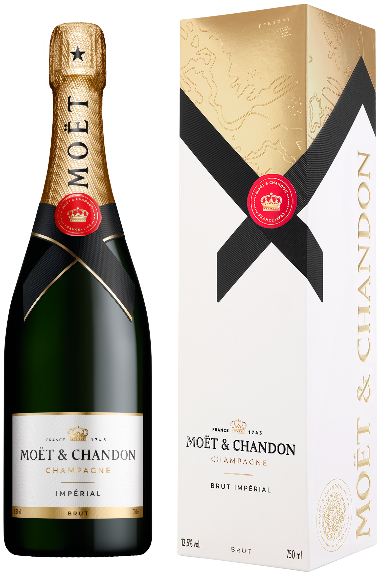 Moët & Chandon Champagner Brut Impērial in der Geschenkpackung