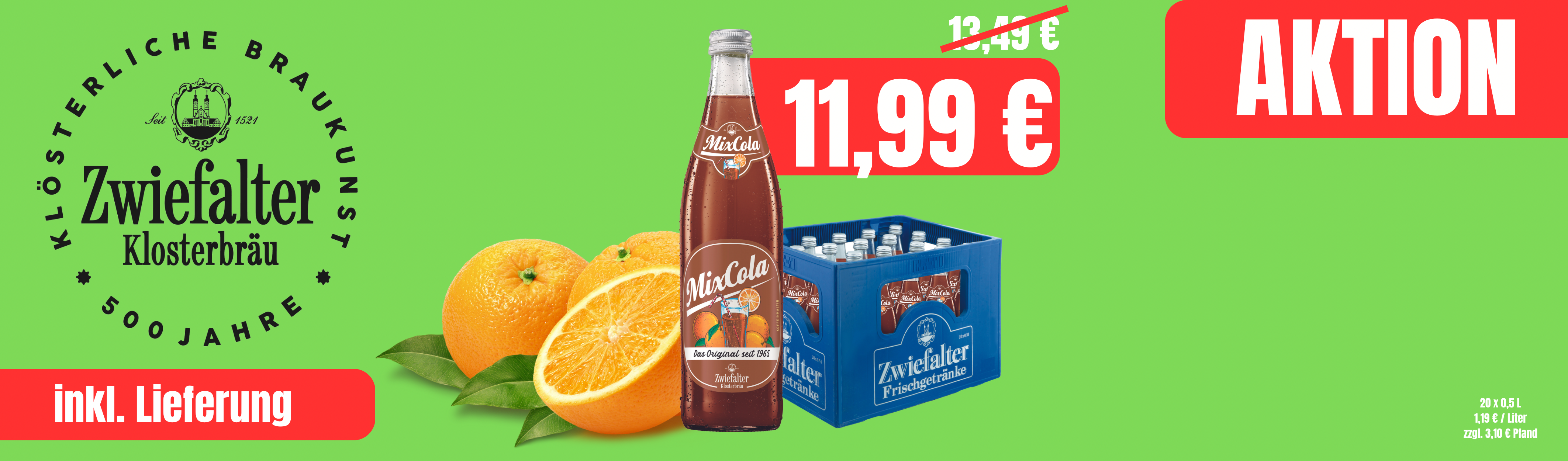 Zwiefalter Cola Mix 0,5 L